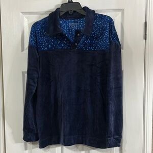 Cuddl Duds Navy Blue Pullover